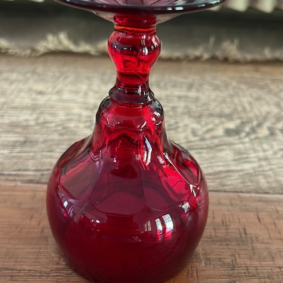 ♦️7 Fenton Georgian Ruby Agua Caliente Champagne / Sherbet Glass♦️ - Picture 9 of 16